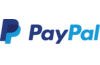 PayPal-Logo mit einem stilisierten blauen P, gefolgt von dem Wort PayPal in blauer Schrift.